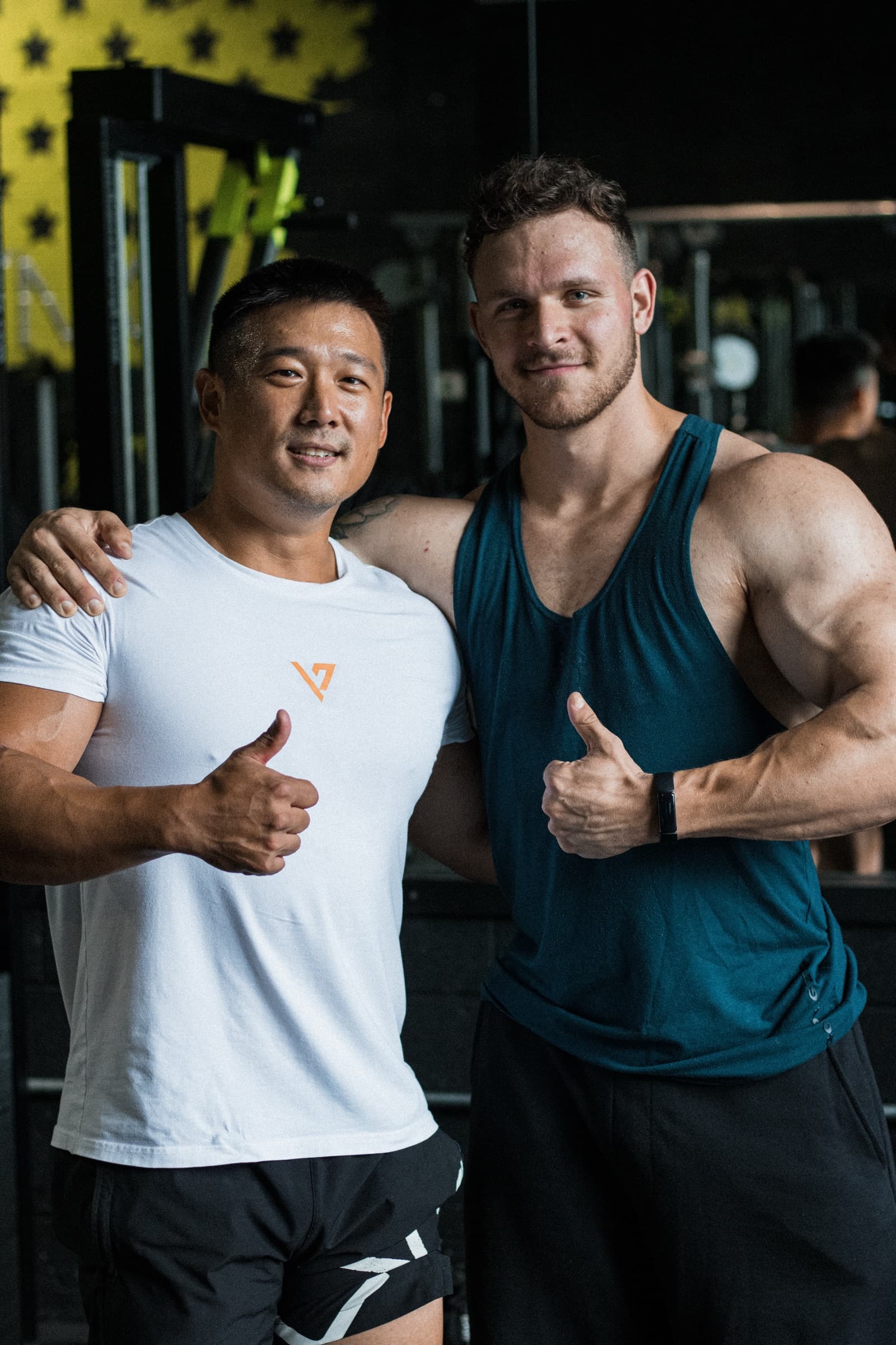 Phil Lackey with a client after a training session